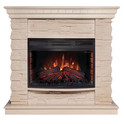 Электрокамин RealFlame Elford (с очагом Firefield 25) белый дуб