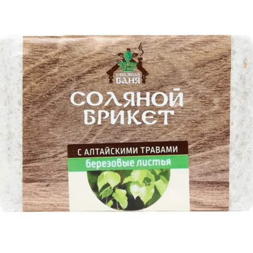 Брикет соляной с Алтайскими травами "Березовый лист" 1,35 кг